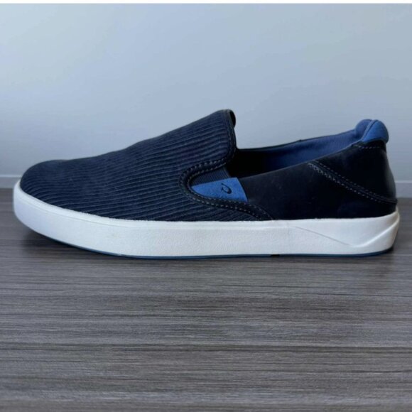 OluKai Lae‘ahi Kapa Slip-On Corduroy Leather Sneakers Loafers Men' Size 8 $120 - Picture 3 of 9